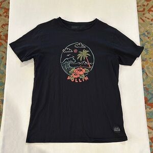 Pullin Men's Black Graphic T tee‎ Shirt large EUC
